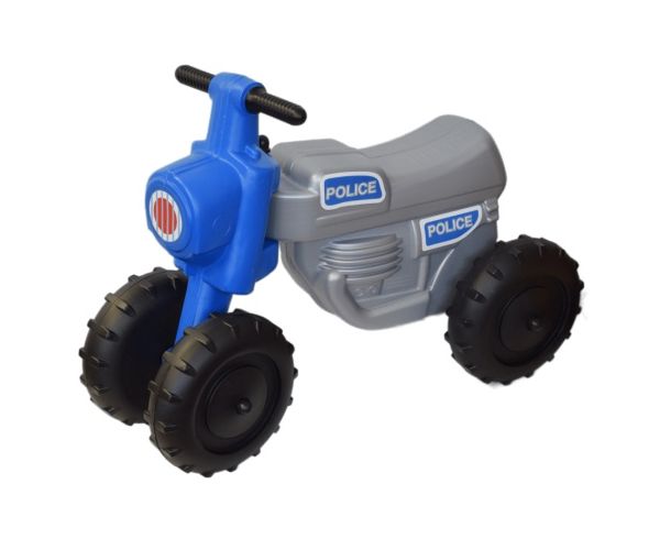 Lábbal hajtós rendőrségi cross motor 4 kerékkel - D-Toys