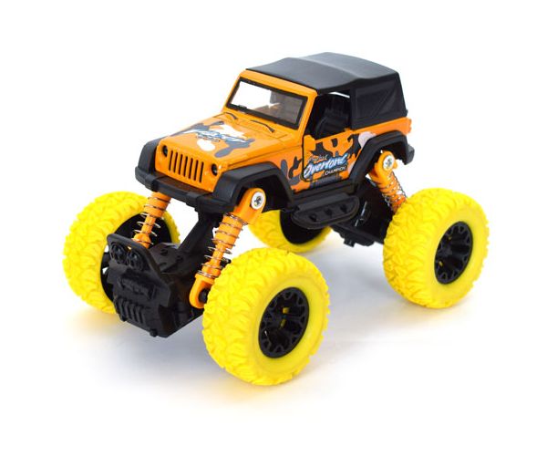 Off-Road hátrahúzós narancssárga terepjáró 1/32
