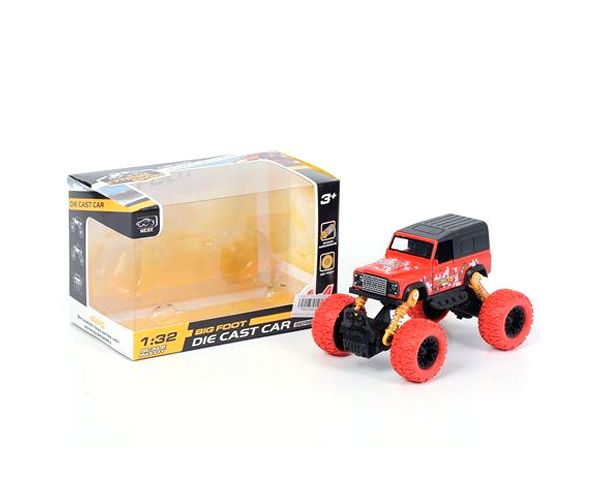 Off-Road hátrahúzós narancssárga terepjáró 1/32