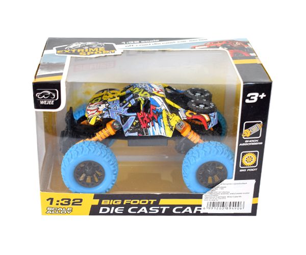 Off-Road hátrahúzós szürke terepjáró 1/32