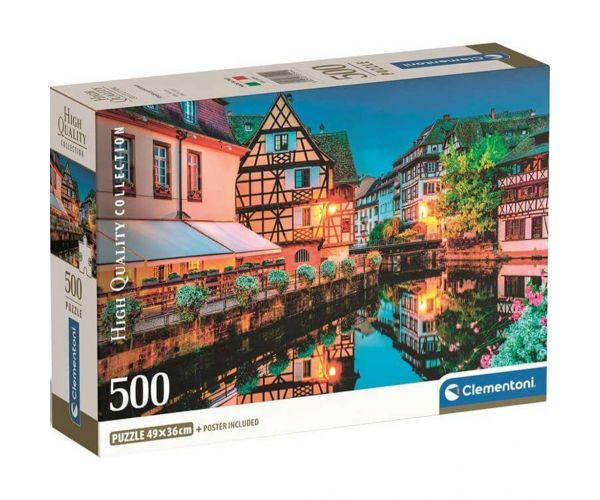 Kivilágított város HQC 500db-os Compact puzzle - Clementoni