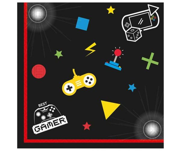 Gamer mintás papírszalvéta 20db-os csomag