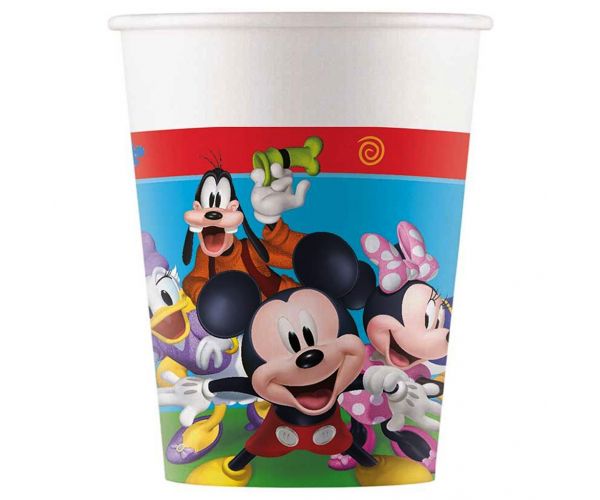Mickey egér mintás papírpohár 8db-os szett 200ml