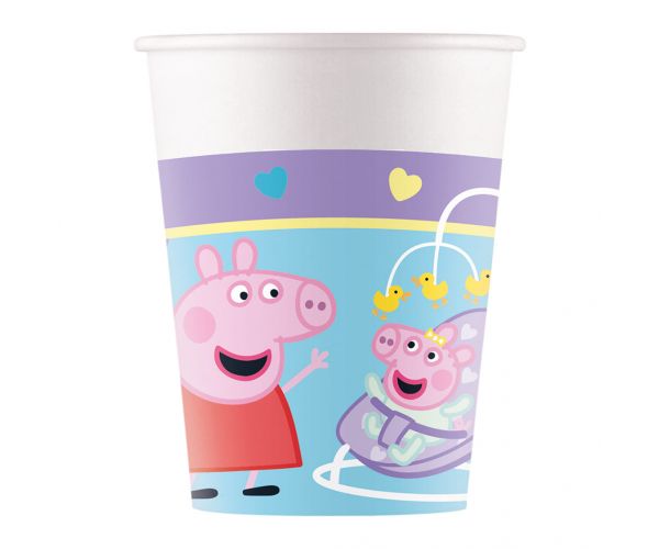 Peppa malac papír pohár 8db-os szett 200ml