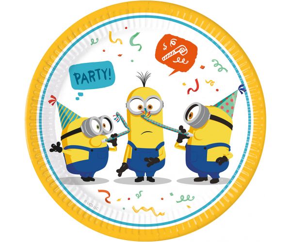 Minyonos parti papírtányér 8db-os szett