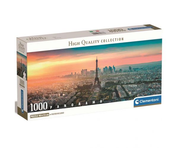 Párizs, Franciaország 1000db-os panoráma puzzle 98x33cm - Clementoni