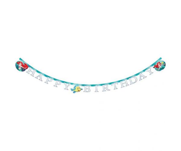 Ariel a kis hableány mintás party banner 200cm