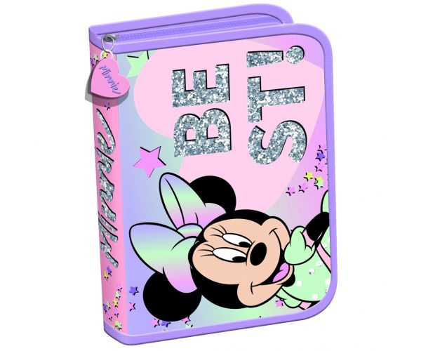 Minnie egér pasztell színű kihajtható tolltartó 21x14x3,5cm