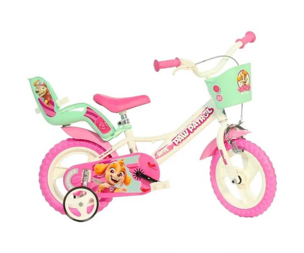 Mancs Őrjárat fehér-rózsaszín bicikli 12-es méretben - Dino Bikes kerékpár