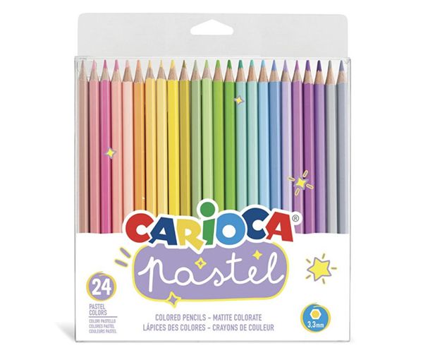 Pastel színes ceruza 24db-os szett - Carioca