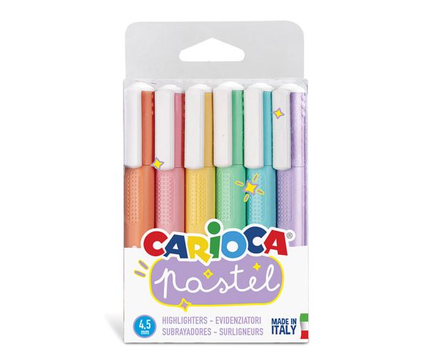 Pasztell színű kihúzó filc 6 db-os szett 4,5mm - Carioca