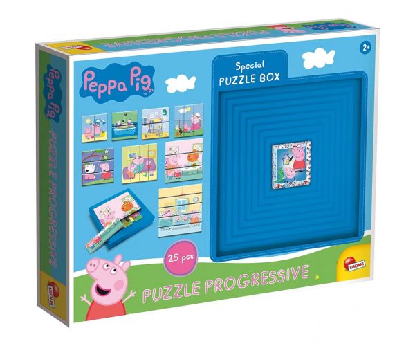 Peppa malac 8 az 1-ben 25db-os progresszív puzzle - Lisciani