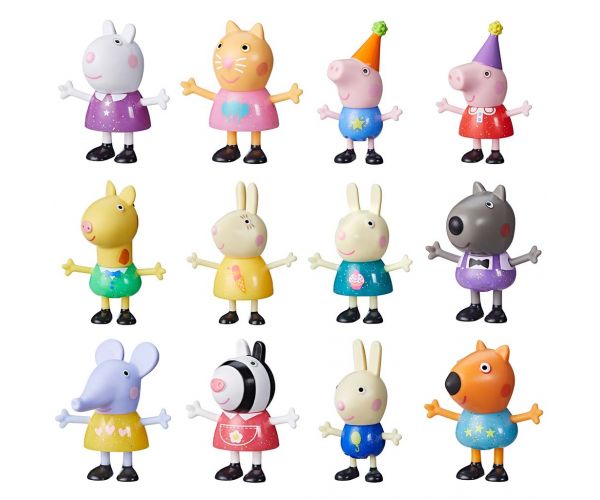 Peppa Malac: Gyűjthető szülinapozó minifigurák többféle változatban 1db