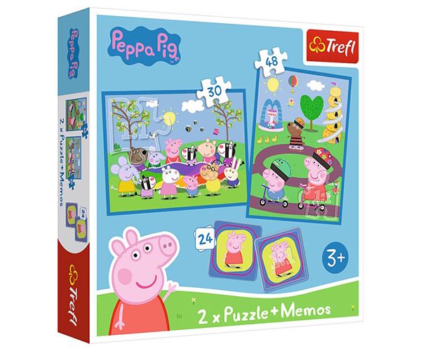 Peppa malacos 2 az 1-ben puzzle és memóriajáték - Trefl