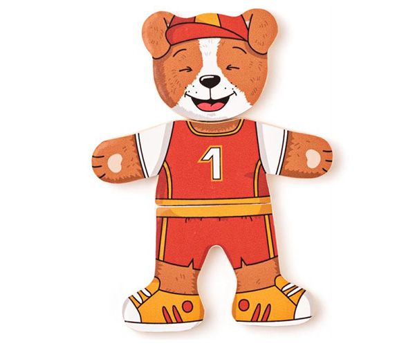 Öltöztethető kutyus fa puzzle 18db-os - Woodyland