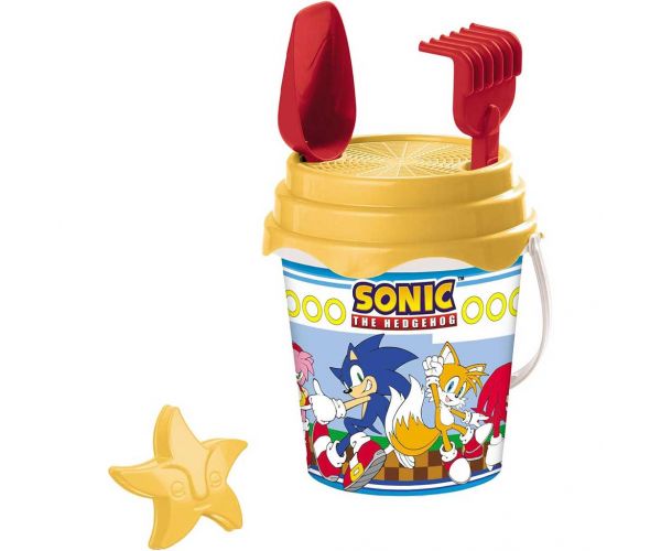 Sonic a sündisznó mintás homokozó szett kannával - Mondo Toys