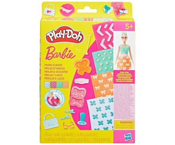 Play-Doh: Barbie gyöngyök és masnik gyurma szett - Hasbro
