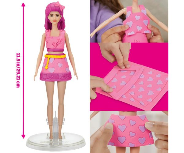 Play-Doh: Barbie szívek és hajkorona gyurma szett babával - Hasbro