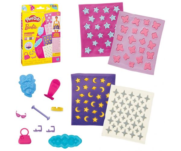 Play-Doh: Barbie csillogás és drágakövek gyurma szett - Hasbro