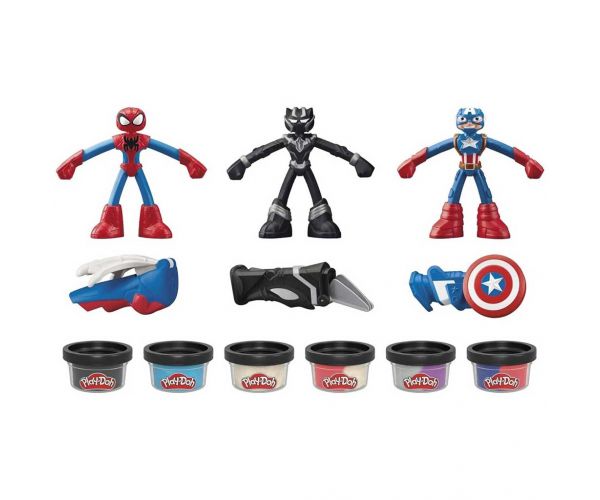 Play-Doh: Marvel Hősies kalandok gyurmaszett készlet 3db figurával - Hasbro