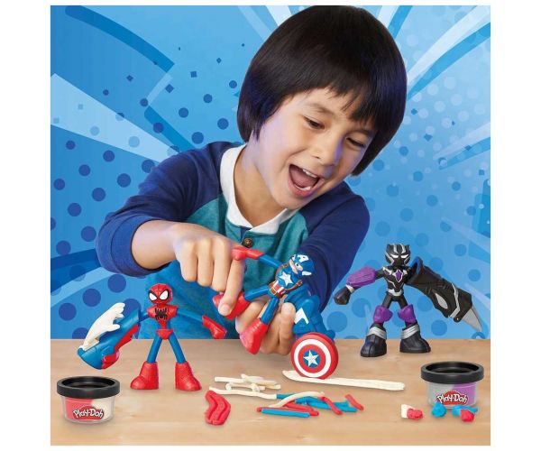 Play-Doh: Marvel Hősies kalandok gyurmaszett készlet 3db figurával - Hasbro