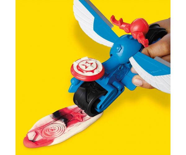 Play-Doh: Marvel Amerika Kapitány Moto Slicer játékszett - Hasbro