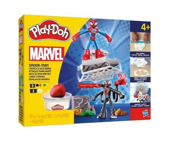 Play-Doh: Marvel Pókember Launch & Slice harci játékszett - Hasbro