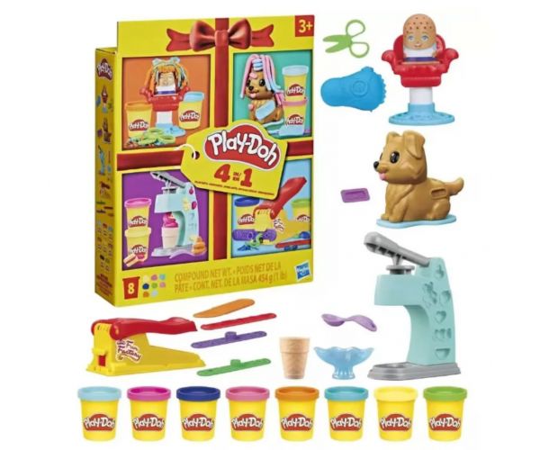 Play-Doh: Mini Bundle 4 az 1-ben klasszikus játékgyűjtemény gyurmaszett - Hasbro