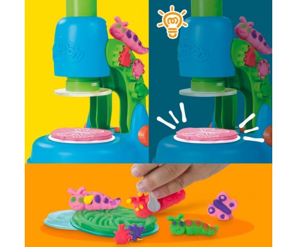 Play-Doh: Wonder Glow mikroszkópos gyurmaszett világító elemekkel – Hasbro