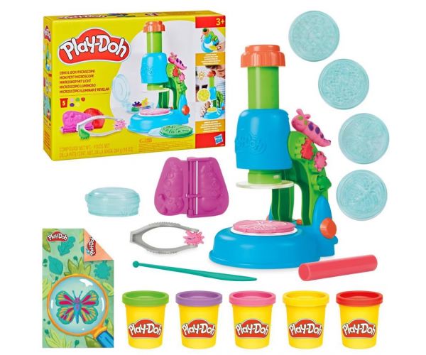 Play-Doh: Wonder Glow mikroszkópos gyurmaszett világító elemekkel – Hasbro