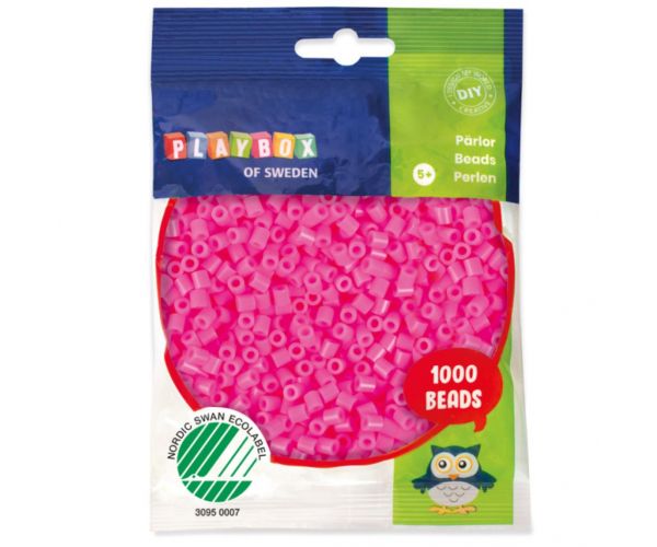 PlayBox: 5mm-es MIDI vasalható gyöngy 1000db-os pink színben