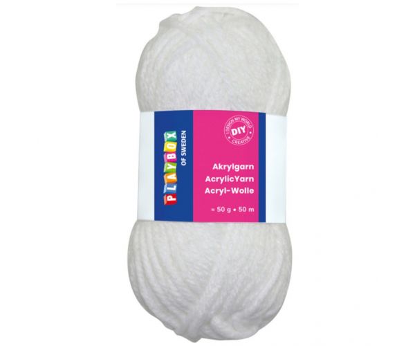 PlayBox: Akril fonal 50g-os 50m-es fehér színben