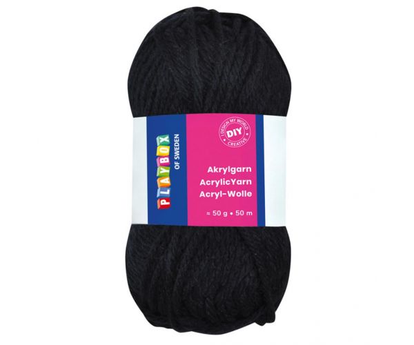 PlayBox: Akril fonal 50g fekete