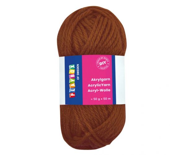 PlayBox: Akril fonal 50g barna