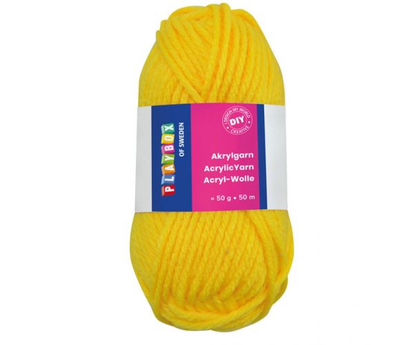 PlayBox: Akril fonal 50g sárga