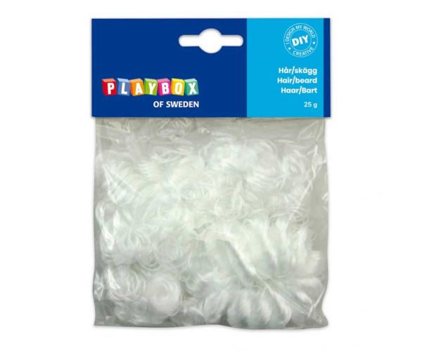 PlayBox: Fehér színű haj, szakáll 25g