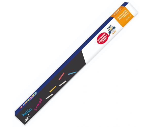 PlayBox: Fekete kréta tábla tekercs színes krétákkal 200x45cm
