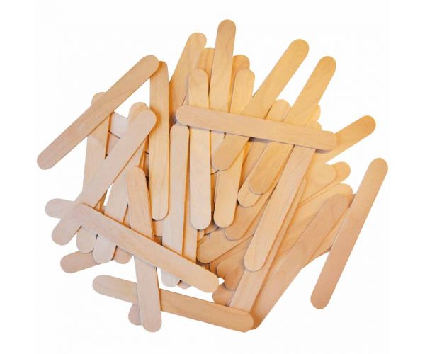 PlayBox: Dekorációs fa pálcák lekerekített sarkokkal 150x18mm 100db-os csomag