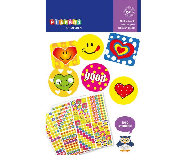 PlayBox: Dekorációs Smile és emoji matrica csomag 3 ív 1000db