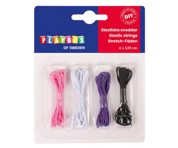 PlayBox: Elasztikus zsinórok 1mm-es vastagsággal 4 színváltozatban