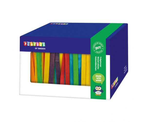 PlayBox: Fa színes spatula szett dobozban 1000db-os