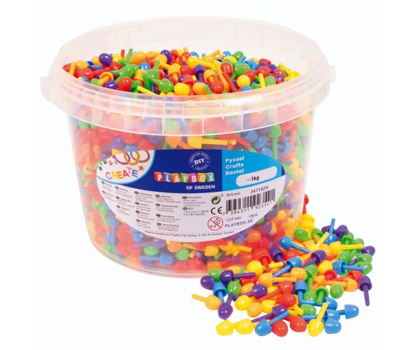 PlayBox: Színes mozaik pötyi 2700 db-os szett vödörben 1cm