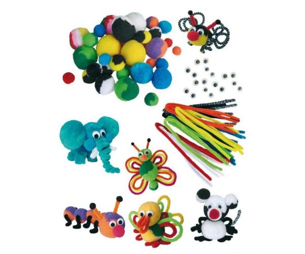 PlayBox: Színes állatos pompom szett
