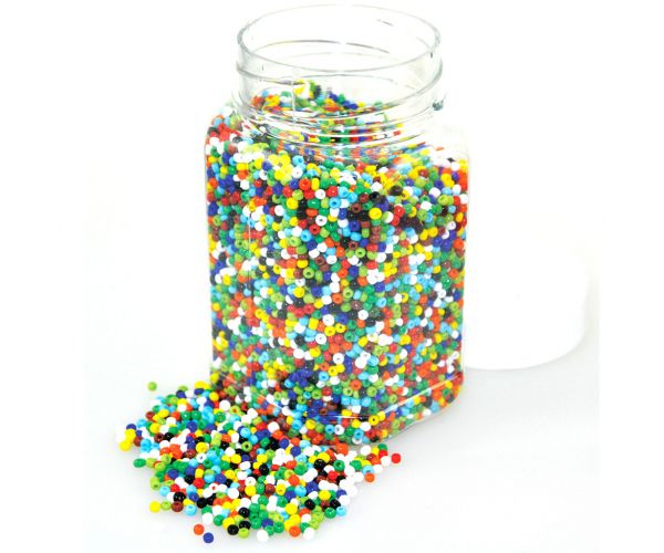 PlayBox: Fűzhető színes műanyag gyöngyök 2-3 mm 500g-os csomag
