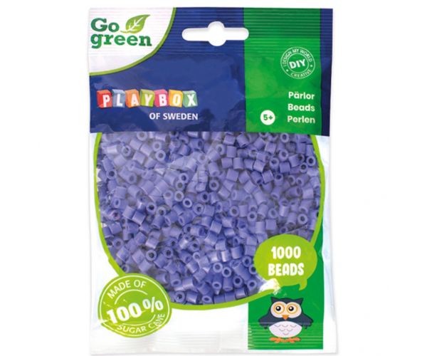 PlayBox: Go Green 5mm-es MIDI vasalható gyöngy 1000db-os lila színben