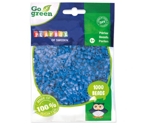 PlayBox: Go Green 5mm-es MIDI vasalható gyöngy 1000db-os kék színben
