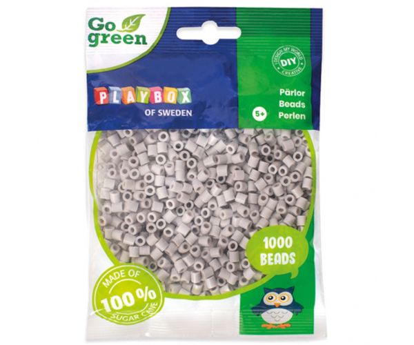 PlayBox: Go Green 5mm-es MIDI vasalható gyöngy 1000db-os szürke színben