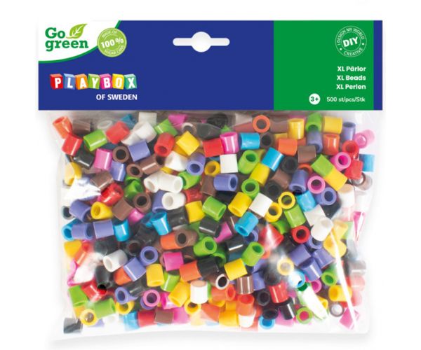 PlayBox: Go Green 9mm-es XL MAXI vasalható gyöngy 500db-os élénk színekben