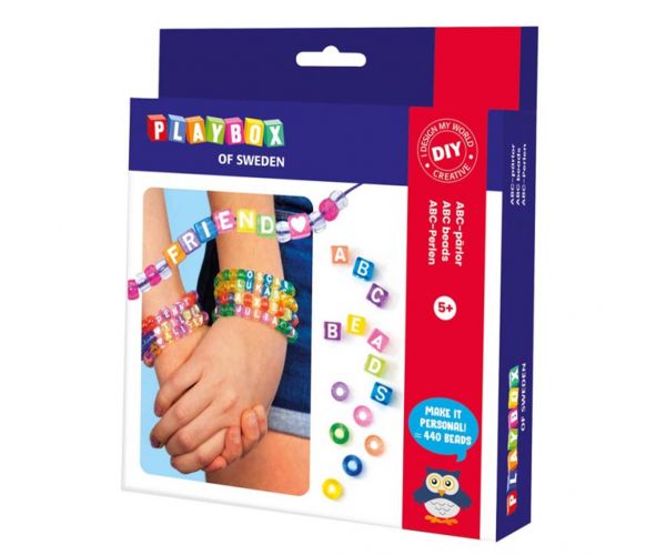PlayBox: Betűs gyöngyfűző kreatív szett 440db-os
