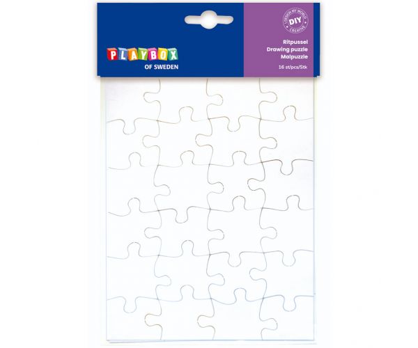 PlayBox: Üres puzzle szett 20,5x14,5cm 16db-os